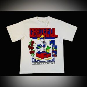 Grateful Dead Olympic Tour Tee - White with Red and Blue